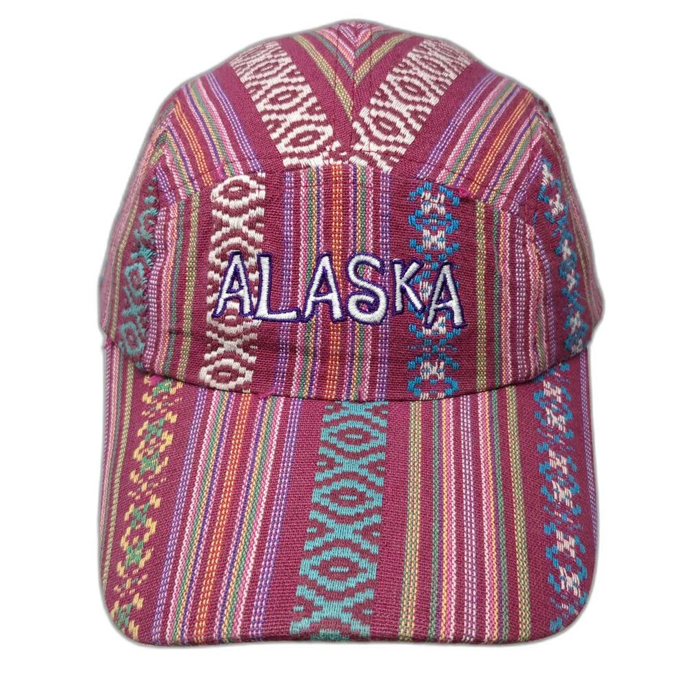 Arctic Circle Enterprises 5 Panel Alaska Purple One Size Tribal Strapback Hat